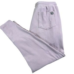 YoungLA‎ Perfect Jogger Model 208 Lavender Tapered Ankle Zip Joggers Men Sz L